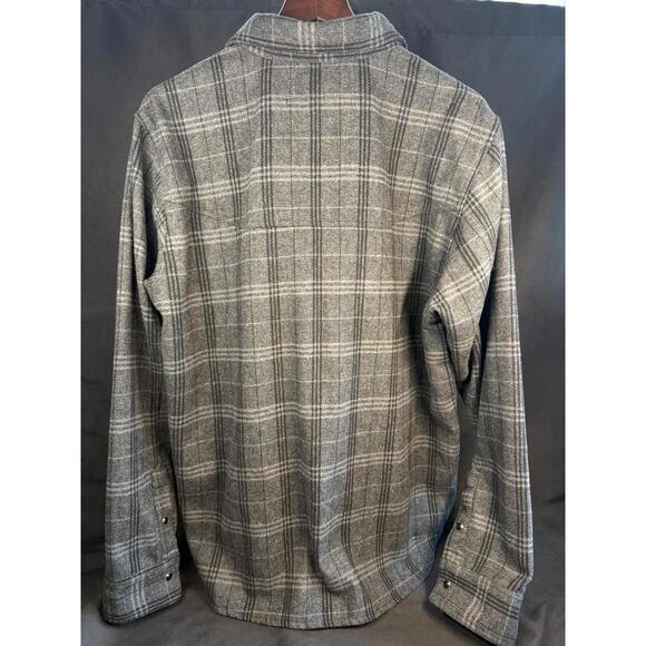 Outback Trading Company Shirt Mens Large‎ Gray Plaid Clyde Big Western Button Up - Picture 5 of 6